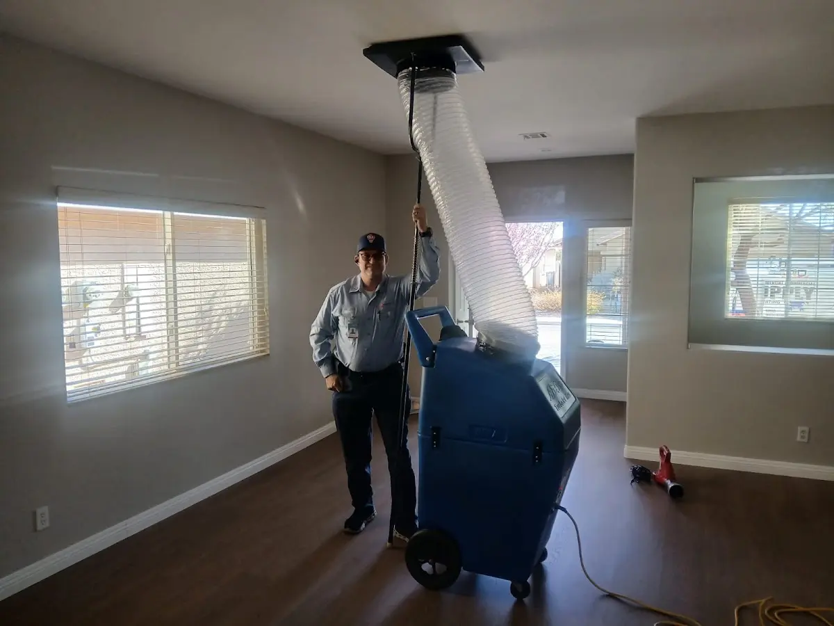 Professional Dryer Vent Cleaning work inside a Grand Island home